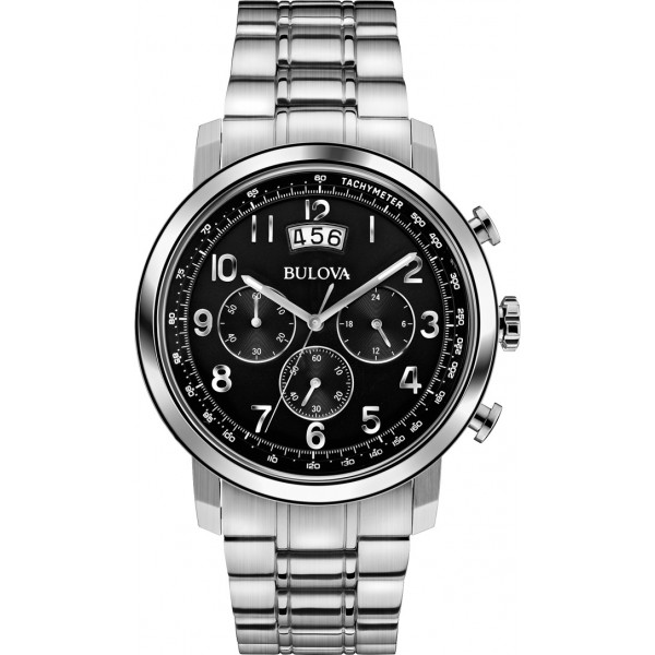 Orologio Uomo Crono in Acciaio Bulova