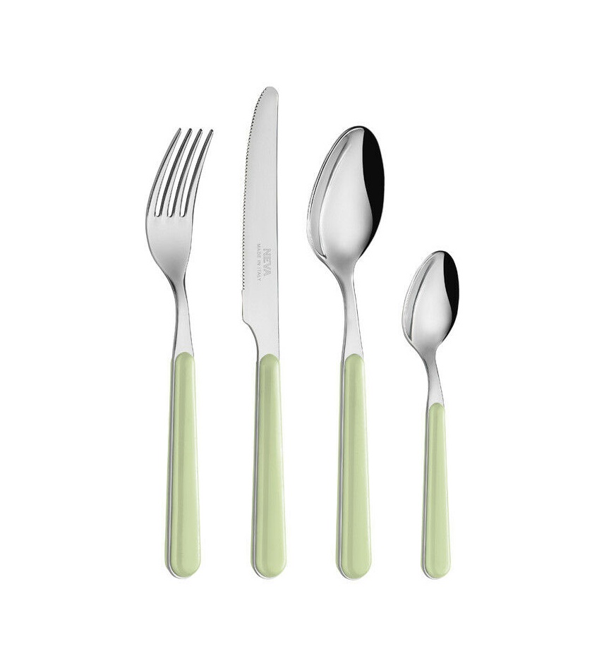Servizio posate bistrot verde polveroso 24 pezzi – Neva
