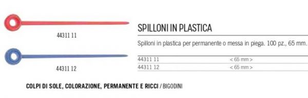 Spilloni in plastica per bigodini
