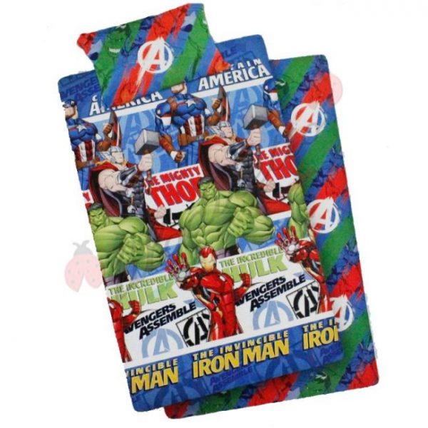 Disney Completo Letto Singolo Flanella Avengers
