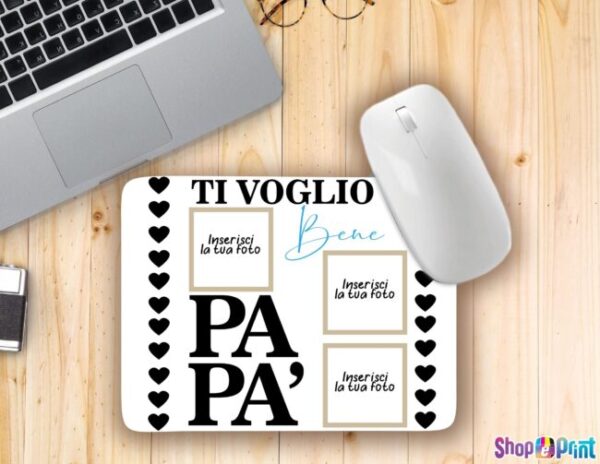 Tappetino Mouse “Ti Voglio Bene Papà”