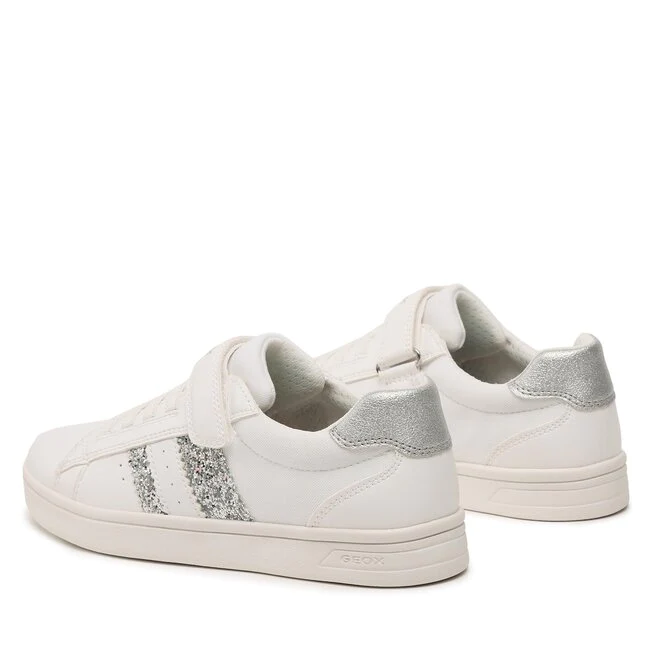 Scarpe Djrock Girl White/Silver Bambina Geox - Image 3