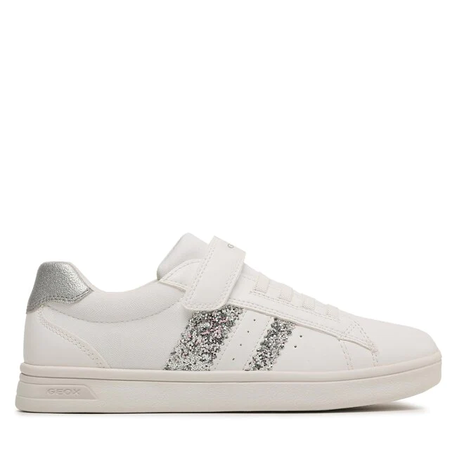 Scarpe Djrock Girl White/Silver Bambina Geox