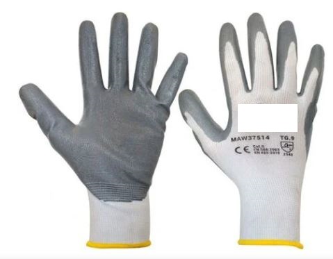 guanti da lavoro nitrile spalmati grigio