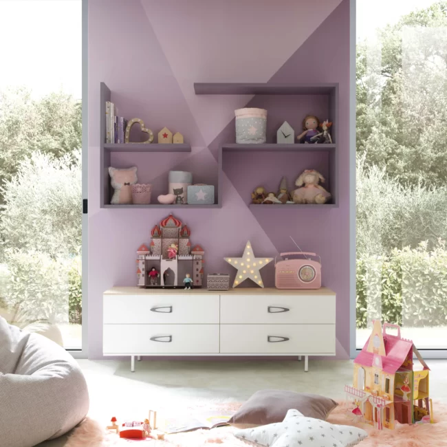 Cameretta Bambini A PONTE con letti salvaspazio KC 412 - Image 8