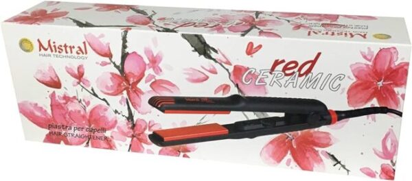 PIASTRA PER CAPELLI RED CERAMIC MISTRAL CAPELLI LISCI MOSSI ONDULATI