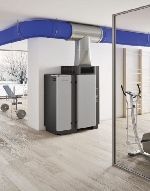 generatore aria calda a pellet eva calor mod.aria 50-52kw - Image 2