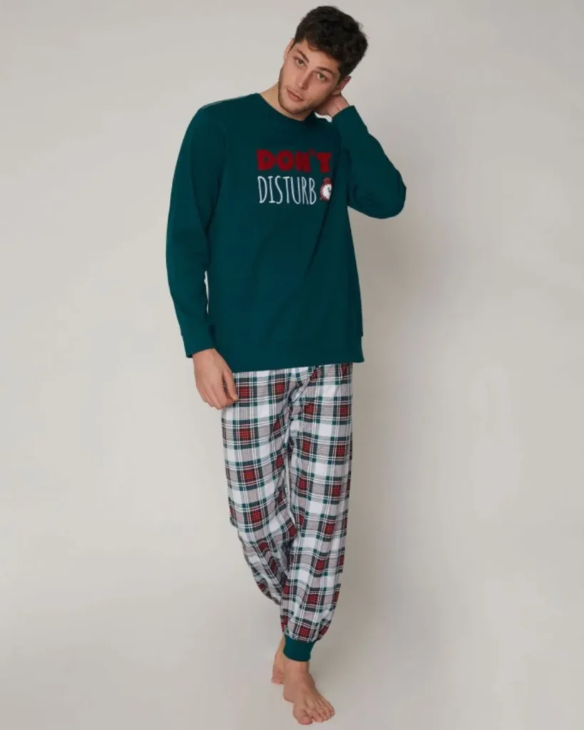 Admas Pigiama Uomo Caldo Cotone