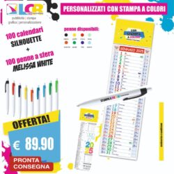 Offerta 100 calendari silhouette + 100 penne a sfera