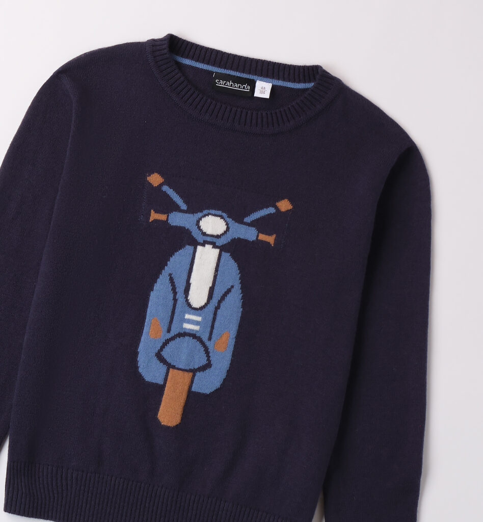 Maglioncino Bambino Blu Sarabanda - Image 2