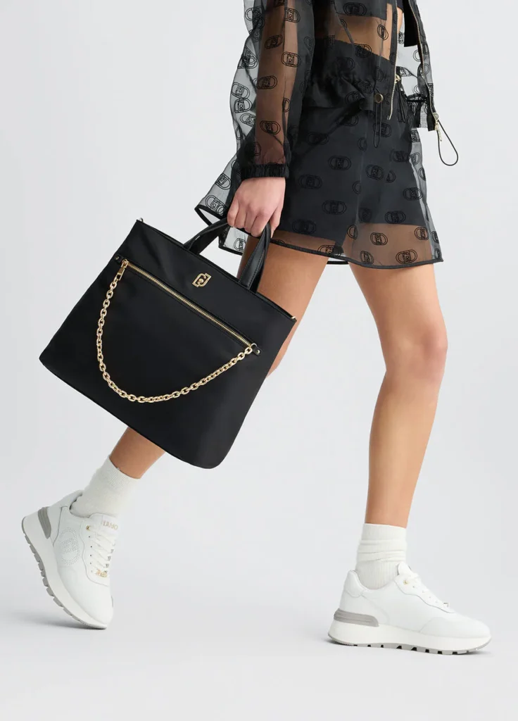 Shopping bag Donna in nylon con catena Liu Jo - Image 3
