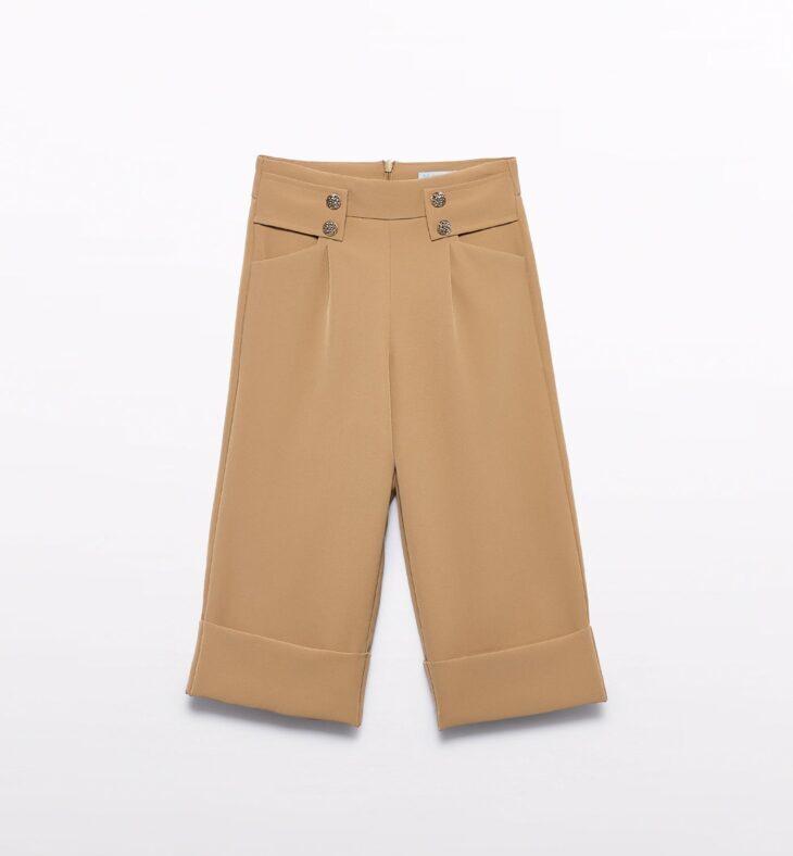 Pantalone Bambina Ragazza Camel