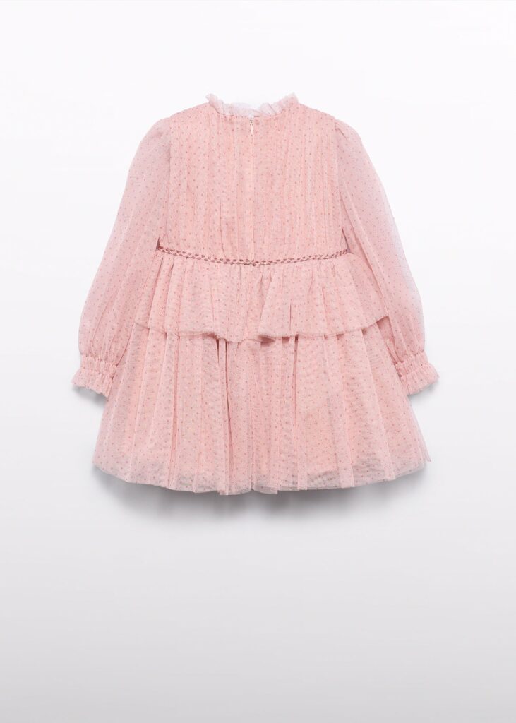 Vestito Tulle Glitter Rosa Bambina Ragazza - Image 3