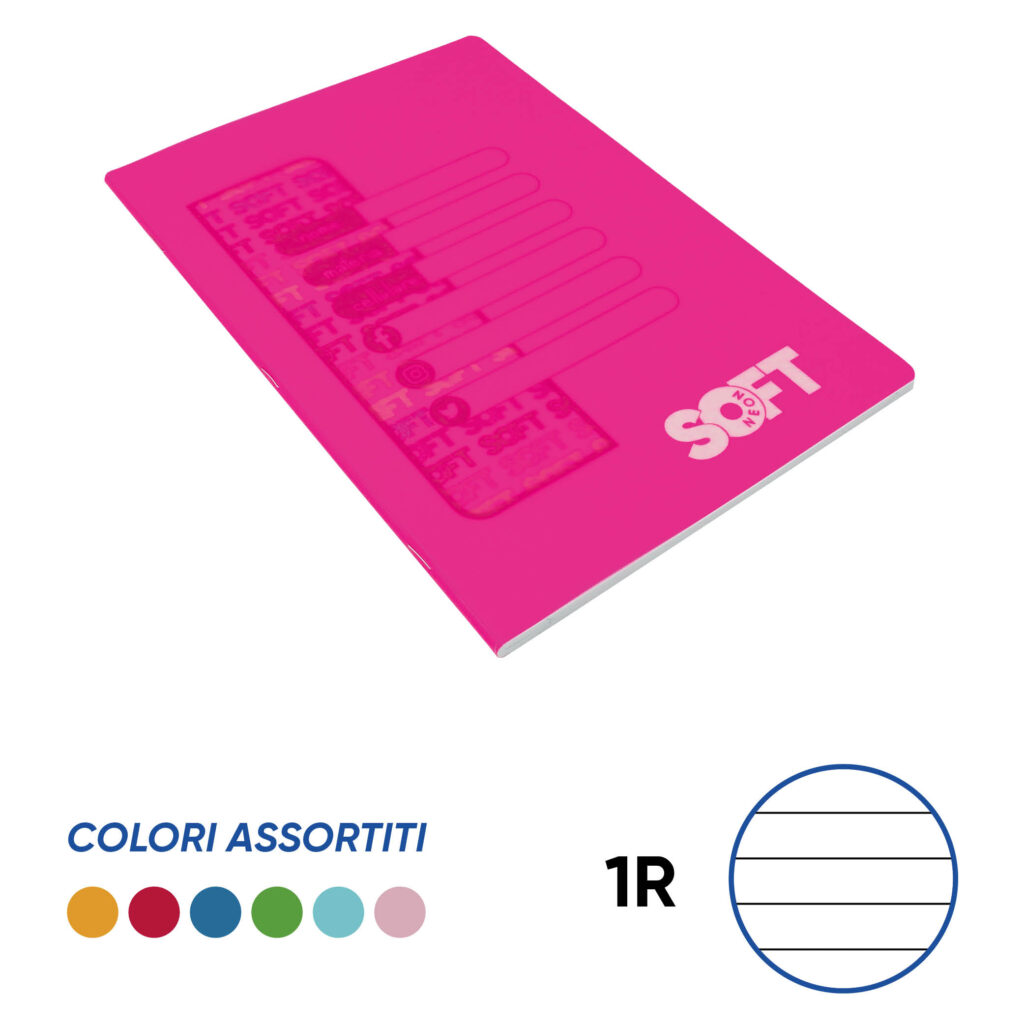 quaderno A4 neon soft 80 gr. copertina in ppl 10 pezzi - Image 3