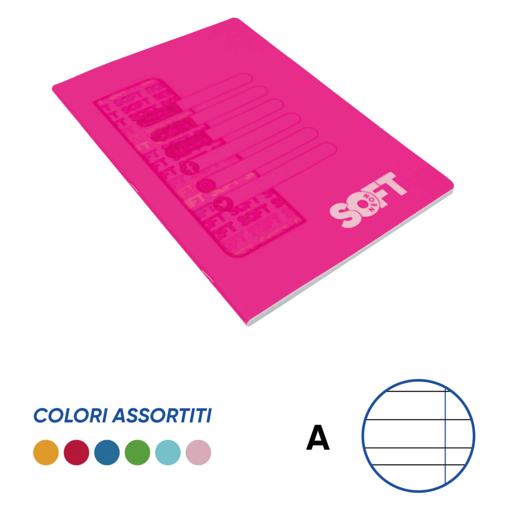 quaderno A4 neon soft 80 gr. copertina in ppl 10 pezzi - Image 6