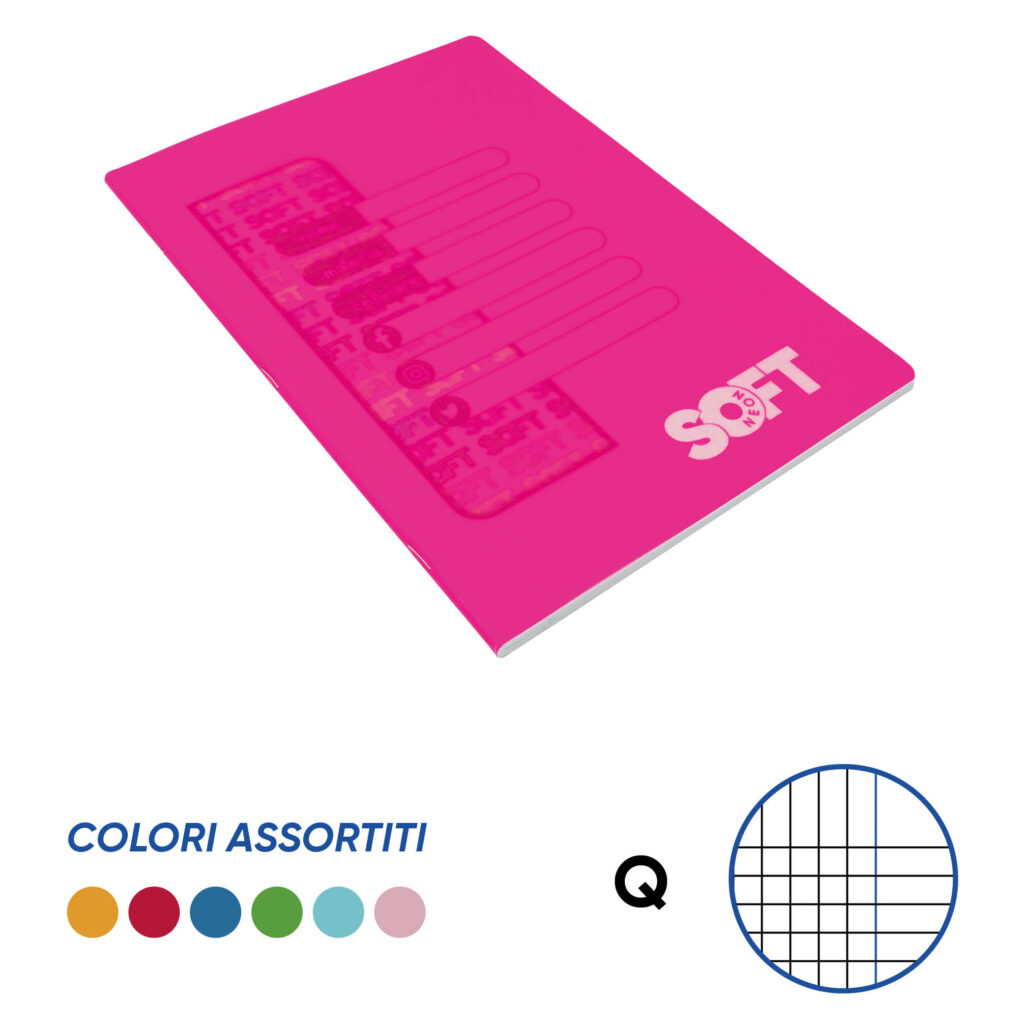 quaderno A4 neon soft 80 gr. copertina in ppl 10 pezzi - Image 9